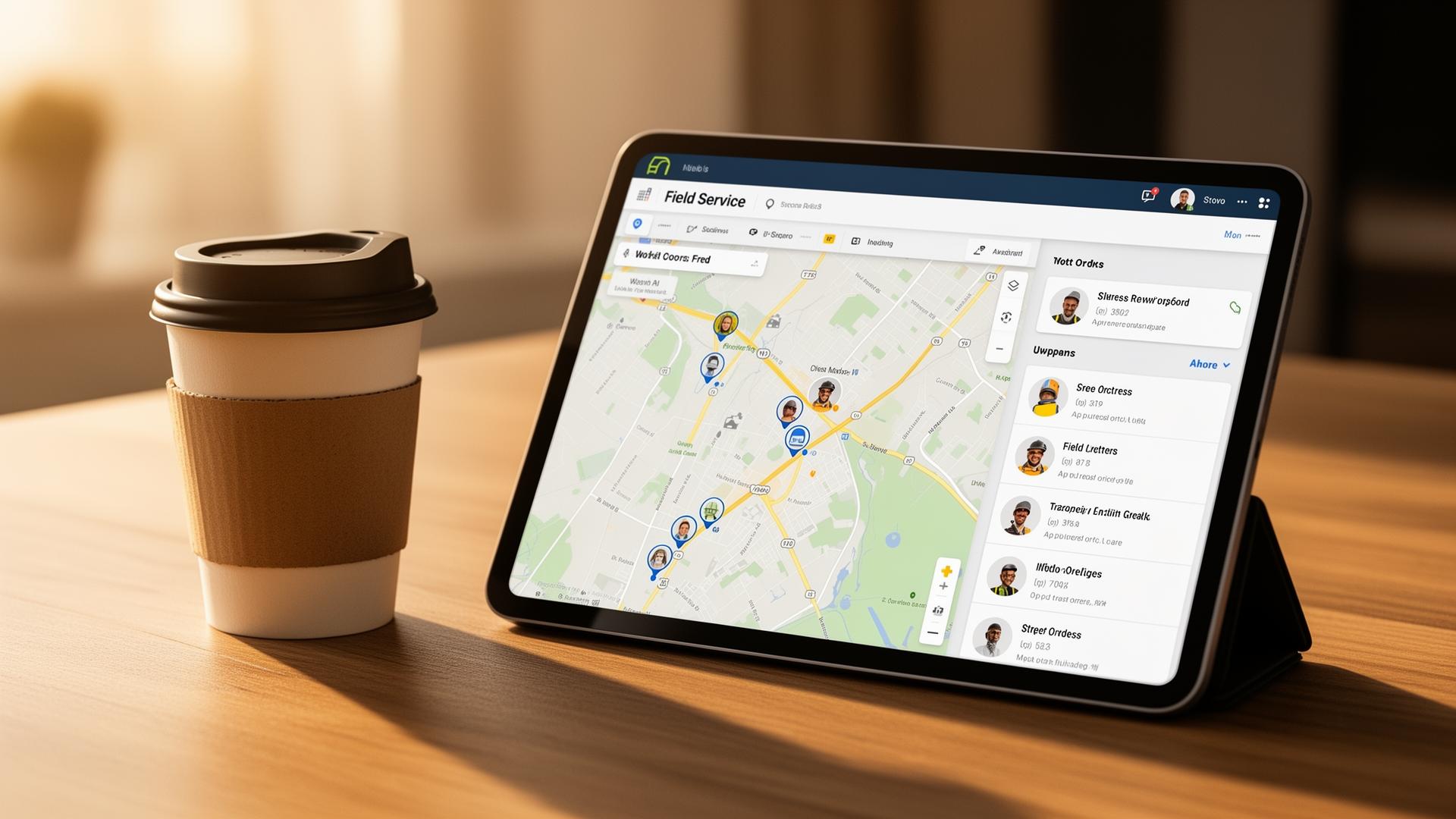 BONCKS dashboard next to a takeaway coffee cup