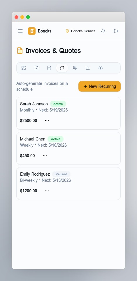 Recurring Invoices